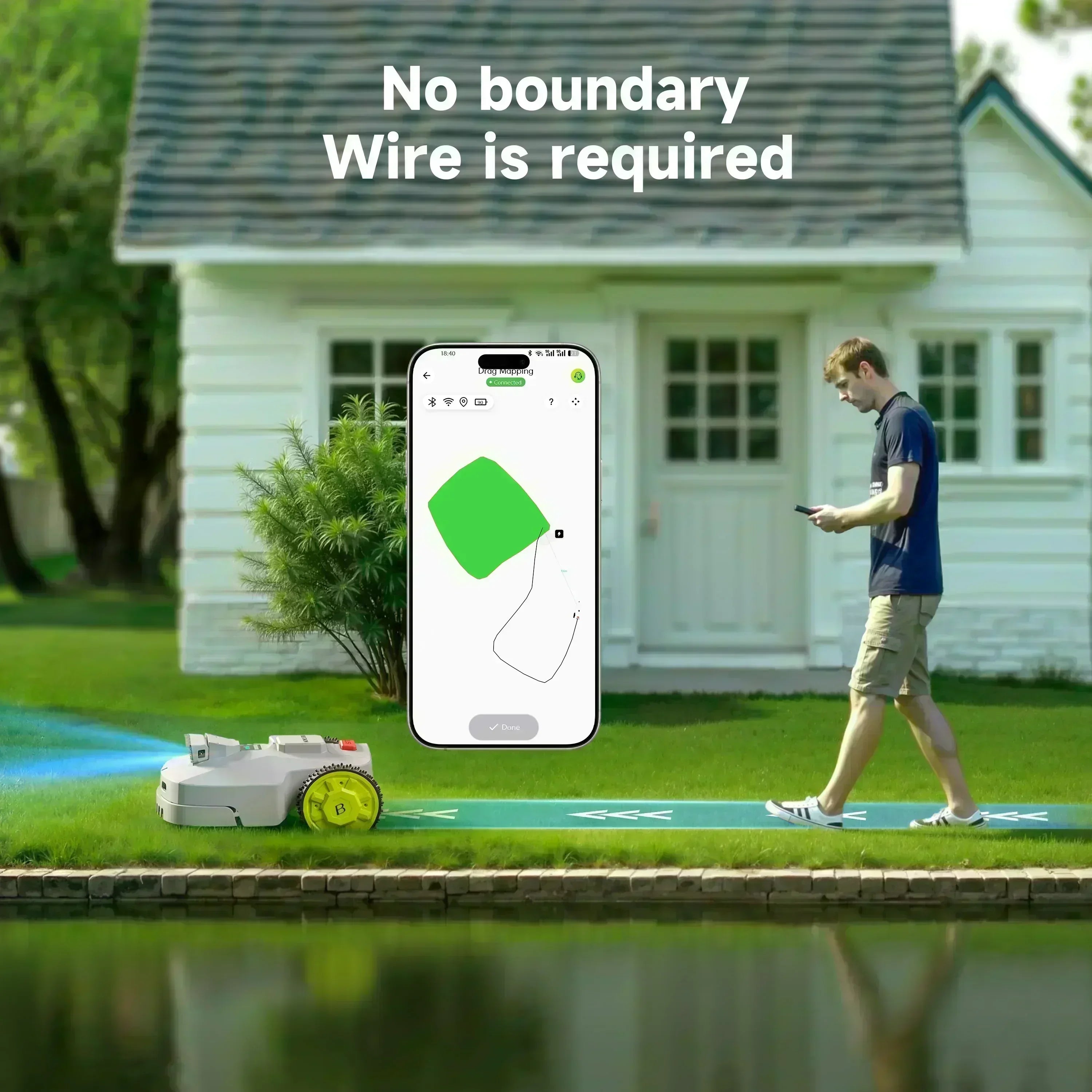 Live-video setup support Service on Robotic Lawn mowers